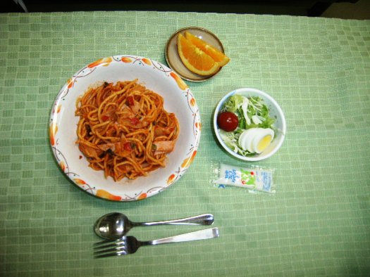 彩り野菜のスパゲッティ